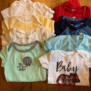 lot of boy onesies